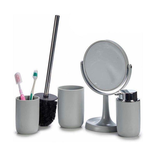 SET DA BAGNO ACCIAIO INOSSIDABILE GRIGIO POLIPROPILENE