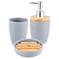 SET DA BAGNO BENETTON TEVERE BE GRIGIO 3 PEZZI CERAMICA