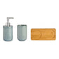 SET DA BAGNO GRIGIO CERAMICA BAMBÙ