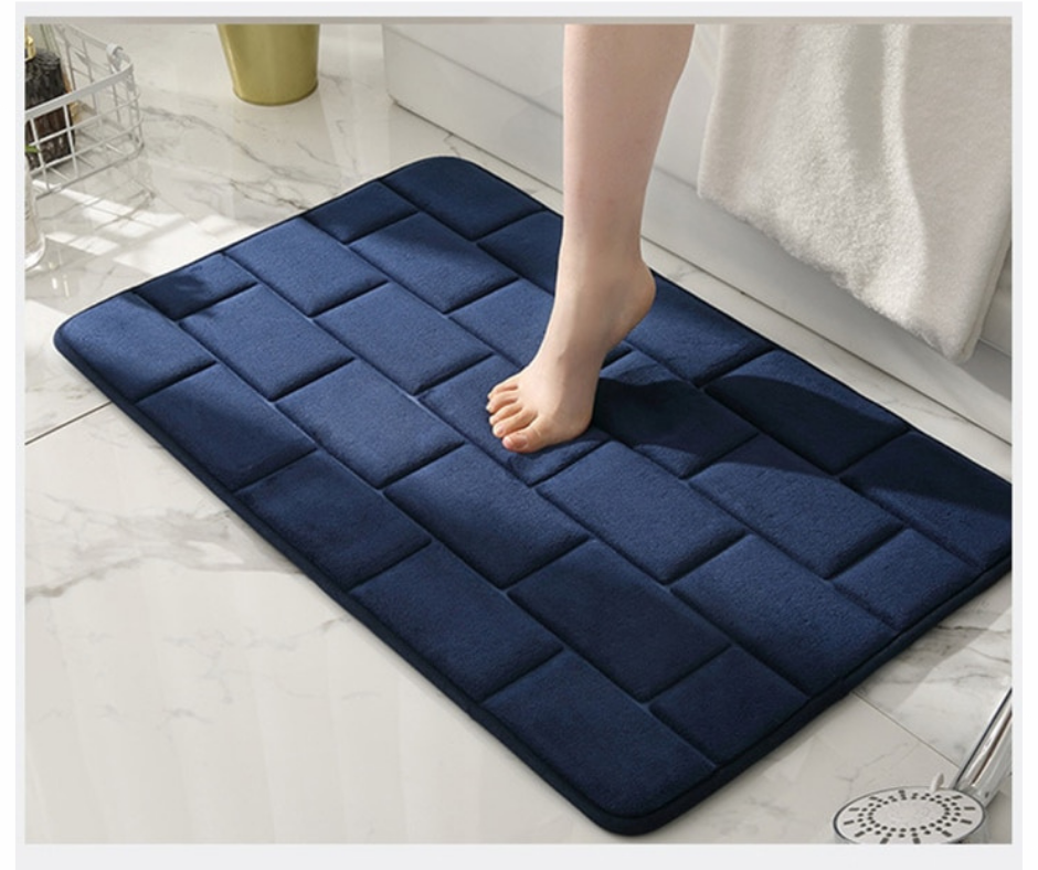 Tappeto Bagno Doccia Mattoncini Blu 60 x 40