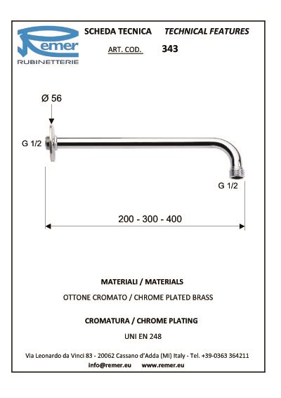 Braccio Doccia Rotondo - Living Bagno Shop