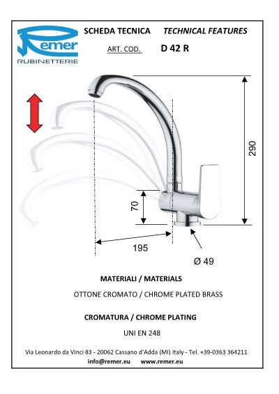 Miscelatore Cucina Remer Dream - Living Bagno Shop