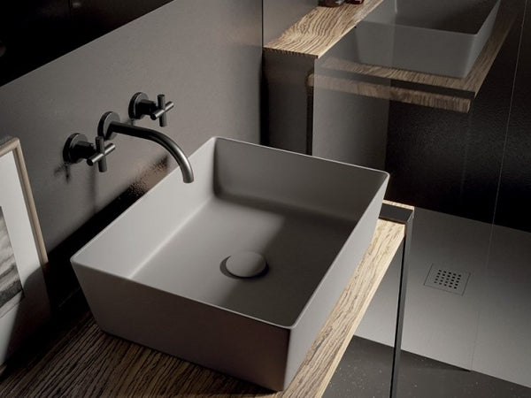 LAVABO D'APPOGGIO CEMENTO HATRIA ALCHEMY HAPPY HOUR SLIM 06:00s 07:00s 11:00s - Living Bagno Shop